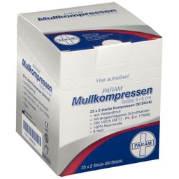 PARAM Mullkompressen 5 cm x 5 cm steril 8-fach