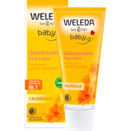 Weleda Baby Gesichtscreme Calendula - pflegt & schützt empfindliche Babyhaut, spendet Feuchtigkeit