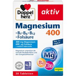 Doppelherz® aktiv Magnesium 400 + B1 + B6 + B12 + Folsäure Tabletten