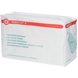 NOBA Nobatop 8 unsterile Vliesstoffkompressen 4- lagig 100 Stück 10 x 20 cm