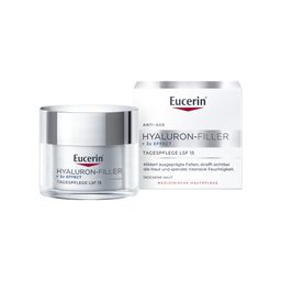 Eucerin® Hyaluron-Filler + 3x Effect Tagespflege LSF 15 Trockene Haut – Anti-Aging Tagescreme mit Hyaluronsäure, spendet Feuchtigkeit und schützt mit LSF 15