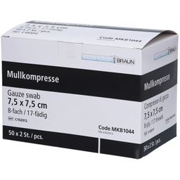 Mullkompressen 7,5 x 7,5 cm steril