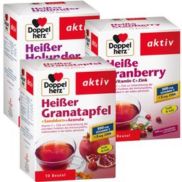 Doppelherz® aktiv Heißes 3er Set Holunder + Cranberry + Granatapfel