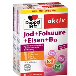 Doppelherz Jod + Folsäure + Eisen + B12