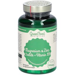 GreenFood Nutrition Magnesium und Zink Chelate + Vitamin D3