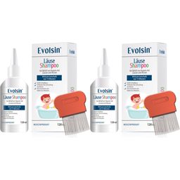 Evolsin® 120ml Läuseshampoo & Läusekamm –  bei Befall von Nissen & Kopfläusen  – Läusemittel schonend für die Kopfhaut