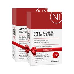 N1 Appetitzügler Kapseln Forte – Appetithemmer zum Abnehmen & zur Gewichtsreduktion, Reduziert Appetit & sorgt für langanhaltendes Sättigungsgefühl, Appetitzuegler