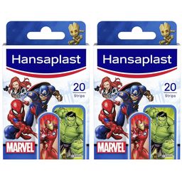 Hansaplast Marvel Pflaster | Kinderpflaster | Wasserabweisend | Hautfreundlich | Schmerzfrei zu entfernen |Motiv-Pflaster | 20 Stück