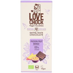 Lovechock Passion Fruit Mango Dattel Schokolade 69% Bio