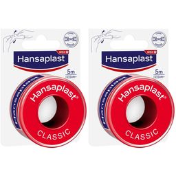 Hansaplast Fixierpflaster Classic | Pflasterrolle | Fixierung von Wundauflagen | 5m x 2,5 cm