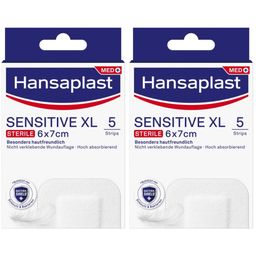 Hansaplast Sensitive XL Wundverband | Selbstklebender Verband | Hautfreundliche Wundauflage | 5 Stk.