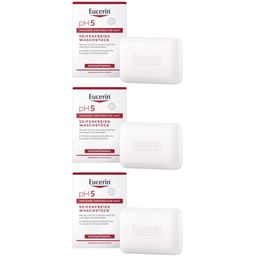 Eucerin pH5 Seifenfreies Waschstück – reinigt empfindliche und trockene Haut besonders sanft & bewahrt die Schutzfunktion der Haut