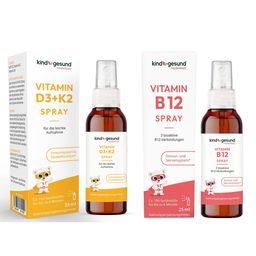 kindgesund® Vitamin B12 Kinder Spray - vegan & kindgerecht + kindgesund® Vitamin D3K2 Kinder Spray - vegan & hochdosiert