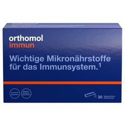 Orthomol Immun - Mikronährstoffe zur Unterstützung des Immunsystems - mit Vitamin C, Vitamin D und Zink - Direktgranulat Menthol-Himbeere