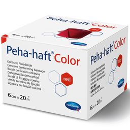 Hartmann Peha-haft kohäsive Fixierbinde 6 cm x 20 m rot latexfrei