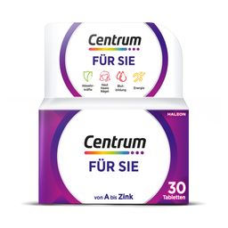 Centrum Für Sie Multivitamin – Hochwertiges Nahrungsergänzungsmittel mit Mikronährstoffen – Speziell für Frauen – Vitamine, Mineralstoffe, Spurenelemente