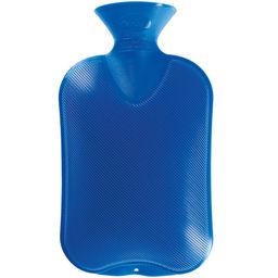 fashy Wärmflasche Doppellamelle mit Wellen-Dekor saphir