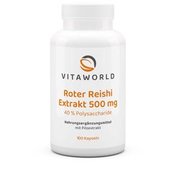 Roter Reishi Extrakt 500 mg, 40% Polysaccharide Kapseln