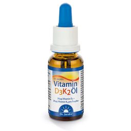 Dr. Jacob's Vitamin D3K2 Öl 800 IE/20 mcg D3+K2 640 Tropfen