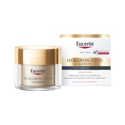 Eucerin HYALURON-FILLER + ELASTICITY Nachtpflege – Anti Aging Gesichtscreme für glattere Haut – Antifaltencreme gegen Altersflecken