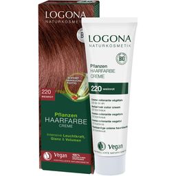LOGONA Naturkosmetik Pflanzen-Haarfarbe Creme 220 Weinrot