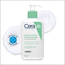 CeraVe Schäumendes Reinigungsgel für Gesicht und Körper: pflegende Reinigung für normale bis fettige Haut