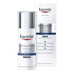 Eucerin Hyaluron-Filler 5% Urea Nachtpflege – mildert sichtbar tiefe Falten und regeneriert die Haut nachts