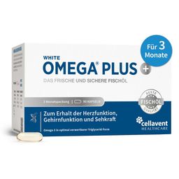 White Omega® PLUS Hochdosierte Omega 3 Fischöl Kapseln