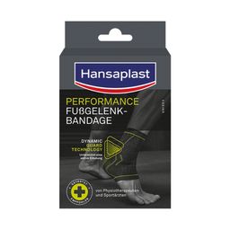 Hansaplast Performance Fußgelenkbandage S/M | Schützende Sportbandage | Fußgelenkbandage | Flexibel
