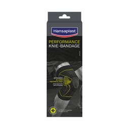 Hansaplast Performance Kniebandage S/M | Schützende Sportbandage | Knieschoner | Flexible Bandage