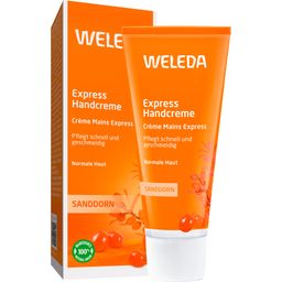 Weleda Express Handcreme Sanddorn - aufbauende Intensivpflege, fruchtig-frischer Duft