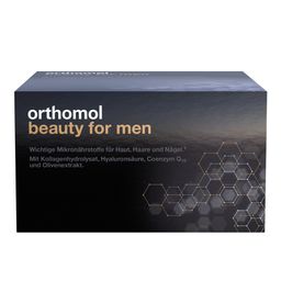 Orthomol Beauty for Men - für Haut, Haare und Nägel - mit Hyaluronsäure, Kollagen und Coenzym Q10 - Trinkampullen
