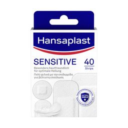 Hansaplast Sensitive Pflaster | Pflaster für empfindliche Haut | Schonender Wundschutz | 40 Stk.