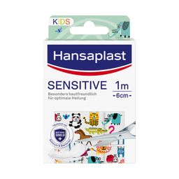 Hansaplast Sensitive Kids Pflaster | Weiches & atmungsaktives Material | Schmerzfrei zu entfernen | Aufmunternde Pflaster | 10 Stück
