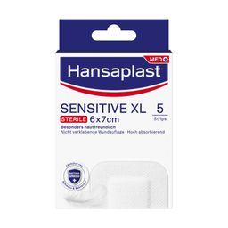 Hansaplast Sensitive XL Wundverband | Selbstklebender Verband | Hautfreundliche Wundauflage | 5 Stk.