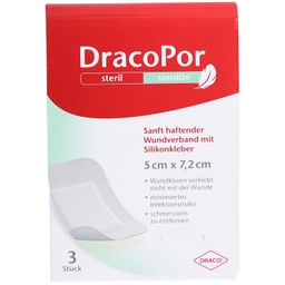 DracoPor® steril sensitiv Wundverband 5 cm x 7,2 cm