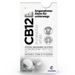 CB12 Boost Eucalyptus White Kaugummi: Zuckerfreie Mundpflege-Kaugummis gegen Mundgeruch mit Whitening-Effekt