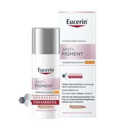 Eucerin Anti-Pigment Tagescreme mit Thiamidol®, schnell einziehende, getönte Antipigmentcreme mit LSF 30, mittel