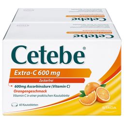 Cetebe® Extra-C 600 mg unterstützt Ihre Immunabwehr mit 600 mg Vitamin C, Orangengeschmack