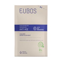 EUBOS Anti Age Hyaluron Repair Filler Night Nachfüllbeutel gegen Falten & für glatte Haut