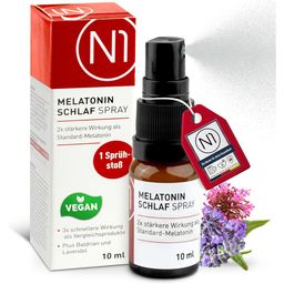 N1 Melatonin Einschlaf Spray – 3x schneller als Vergleichsprodukte, Verkürzt die Einschlafzeit, Melatonin Spray, Melatonin Schlafspray - Jetzt 10% mit dem Code pharmedix10 sparen*