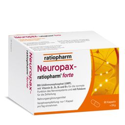 Neuropax-ratiopharm forte mit Uridinmonophosphat (UMP), Vitamin B12 und Folsäure - Jetzt 20% mit dem Code ratiopharm20 sparen*