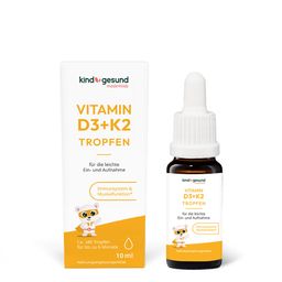 kindgesund® Vitamin D3+K2 Kinder Tropfen - vegan & geschmacksneutral
