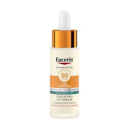 Eucerin® Oil Control Face Sun Tägliches UV-Serum LSF 50+ – mattierendes Gesichtsserum mit Sonnenschutz & Blue-Light-Schutz