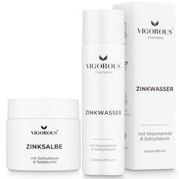 VIGOROUS® Anti Akne Routine Set gegen Akne, Pickel und unreine Haut