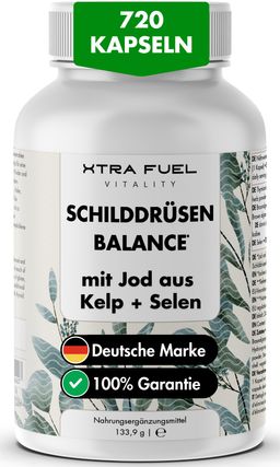 XTRA FUEL Schilddrüsen Balance - Jod (Kelp) Selen Komplex - Schilddrüse Kapseln