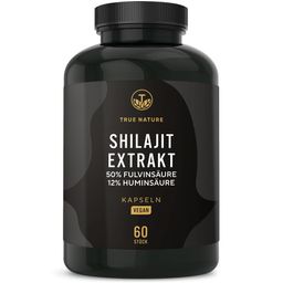 Shilajit Kapseln 2000mg aus dem Himalaya - 50 % Fulvinsäure & 12 % Huminsäure - TRUE NATURE®