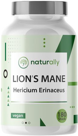 naturally Lion's Mane | 1950mg Löwenmähne Pilz Extrakt pro Tagesdosis