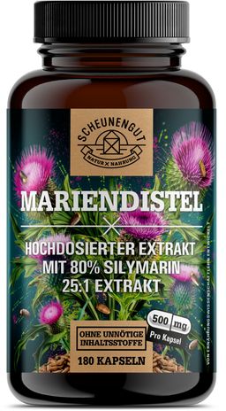 Scheunengut® Mariendistel 25:1 Extrakt | Hochdosiert mit mindestens 80% Silymarin