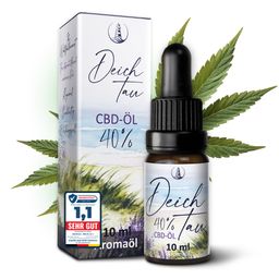 Deichtau CBD Öl 40% - Vollspektrum Hanföl - CBD-Tropfen – Echtes Cannabisöl